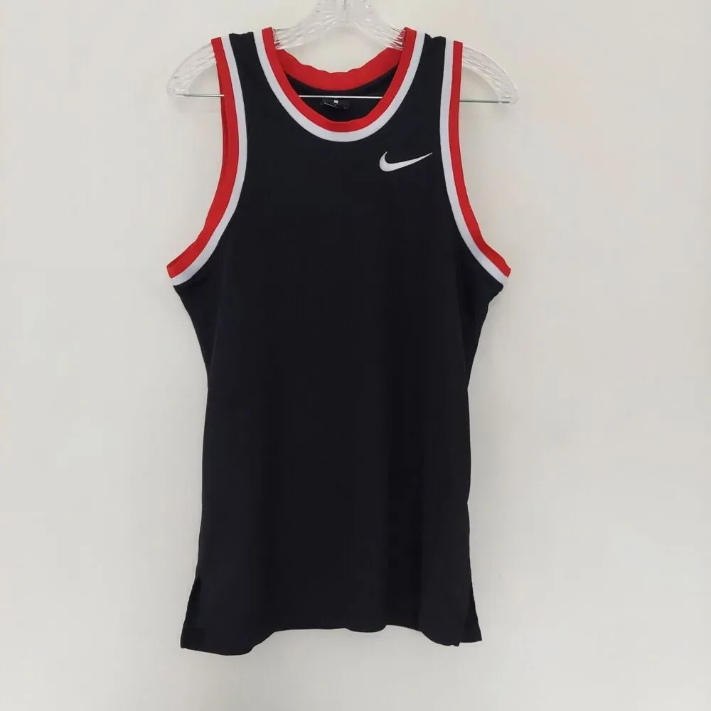 Nike Dri-FIT Mens Classic Basketball Jersey Black Red White Size Small